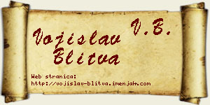 Vojislav Blitva vizit kartica